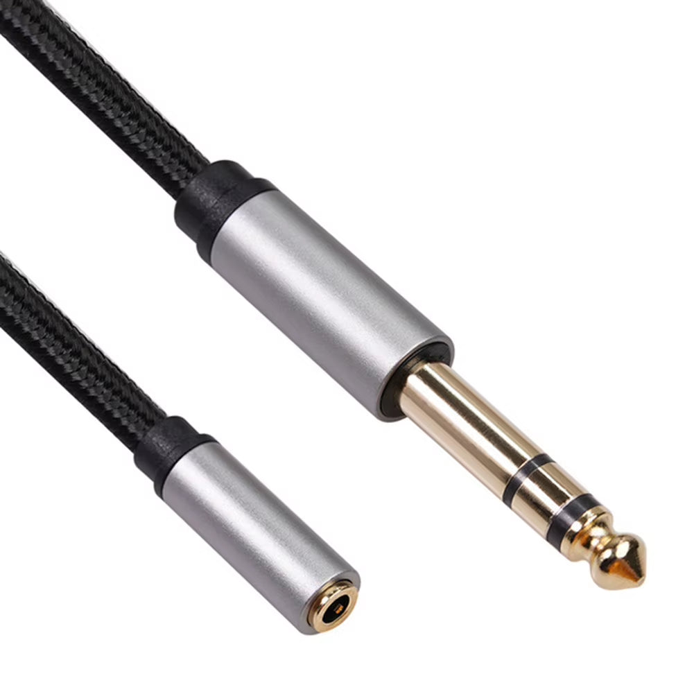 6.35Mm to 3.5Mm Audio Cable 1/4 Male to 1/8 Female Headphone Stereo Adapter Cord for Amplifiers Guitar Keyboard Piano Parts