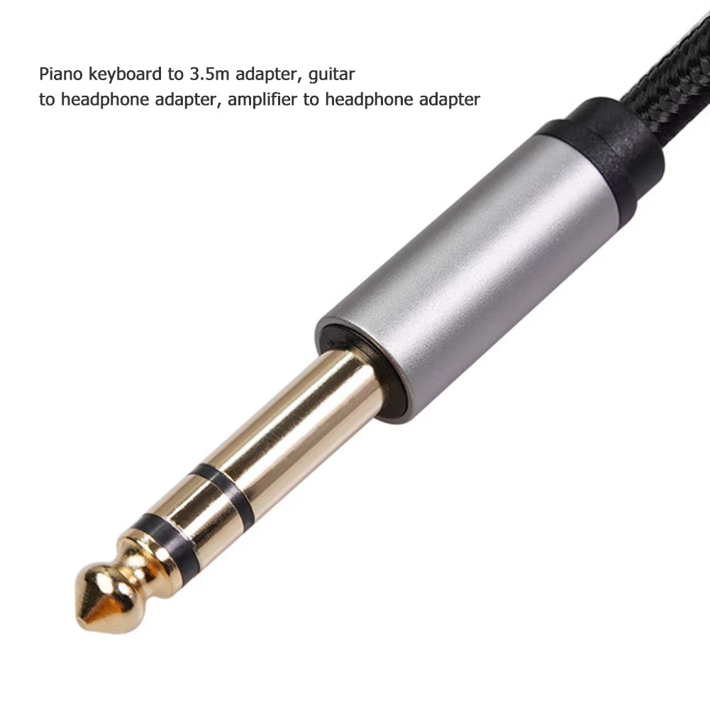 6.35Mm to 3.5Mm Audio Cable 1/4 Male to 1/8 Female Headphone Stereo Adapter Cord for Amplifiers Guitar Keyboard Piano Parts